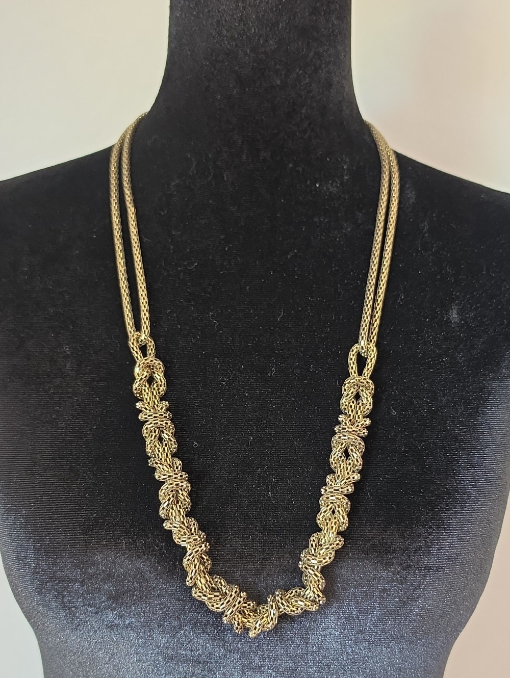 Gold-Tone Knotted Rope Necklace - Women's Jewelry